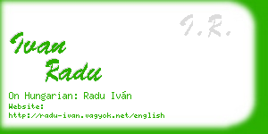 ivan radu business card