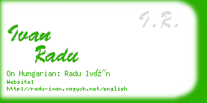 ivan radu business card